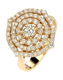 Кольцо с 69 бриллиантами из жёлтого золота Эстет