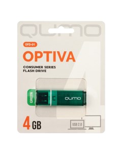 Флешка Qumo Optiva 01 QM4GUD OP1 GREEN 4Gb Зеленая