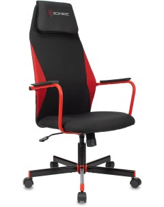 Кресло игровое черный красный сиденье черный с подголов крестов металл ONE RED Zombie