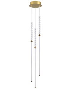 Подвесной светильник металл античная бронза белые бусы из акрила IP20 LED 33W 3500K 220V Odeon light