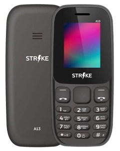 Мобильный телефон A13 1 77 160x128 TFT 32Mb RAM 32Mb BT 2 Sim 600 мА ч micro USB черный Strike