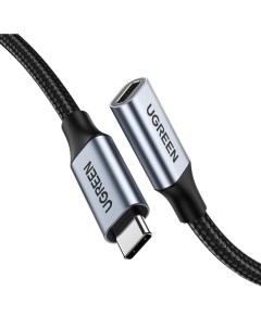 Кабель USB Type C USB Type C экранированный 5A быстрая зарядка 50см черный US372 80810 Ugreen