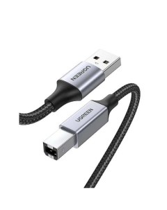 Кабель USB 2 0 Am USB 2 0 Bm экранированный 2м черный серебристый US369 80803 Ugreen