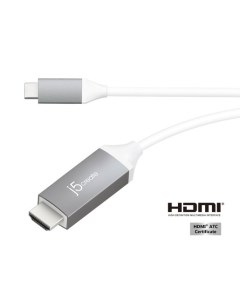 Кабель USB 2 0 Type C M HDMI 19M 4K 1 5 м белый JCC153G J5create