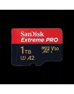 Карта памяти 1Tb microSD Extreme Pro Class 10 UHS I V30 адаптер SDSQXCD 1T00 GN6MA Sandisk