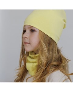 Трикотажная шапка пастельно желтая Ko-ko-ko