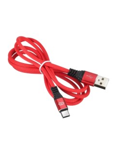 Кабель TYPE C 1 2M BRAIDED R USB m USB Type C m 1 2м красный Digma