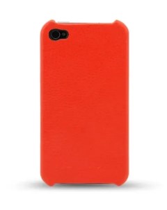 Чехол кожаный для Apple iPhone 4 4S красный Melkco