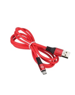 Кабель MICROUSB 1 2M BRAIDED R USB m micro USB m 1 2м красный Digma