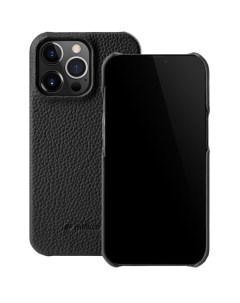 Кожаный чехол накладка с Magsafe Snap Cover для iPhone 14 Pro черный Melkco