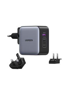 Сетевое зарядное устройство CD296 1x USB Type A 2xUSB Type C 5 А серый Ugreen