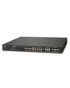 Коммутатор IPv6 IPv4 16 Port Managed 802 3at POE Gigabit Ethernet Switch 4 Por Planet