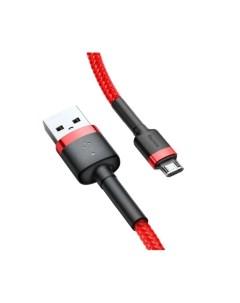 Кабель Cafule USB microUSB red black 1m Baseus