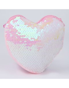Сумка детская с пайетками сердце 17 15 1 см цвет розовый Nazamok