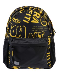 Рюкзак текстильный для мальчиков черный оранжевый 40 26 11 см Playtoday
