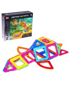 Конструктор магнитный Цветные магниты 40 деталей Playsmart