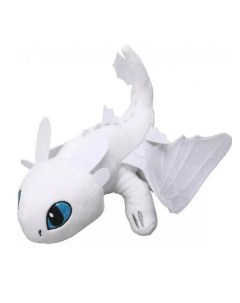 Мягкая игрушка Дракон Беззубик белый 35 см Toys torg