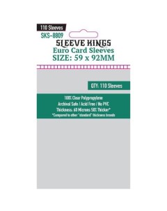 Протекторы для настольных игр Euro Card 59x92мм 110шт 60 микрон Sleeve kings