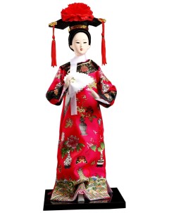 Кукла коллекционная Китаянка в национальном платье с платочком 32х12 5х12 5 см Sima-land