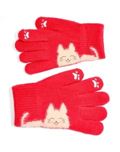 Перчатки детские Котик красный 13 Baziator