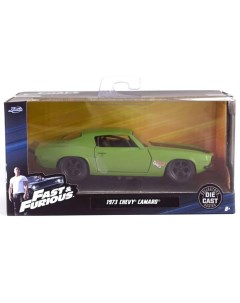 Игрушечная машинка Fast and Furious 1 32 1973 Chevy Camaro Free Rolling зеленая Jada toys