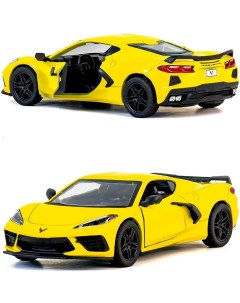 Легковая машина КТ5432 1 Corvette 2021 1 36 желтая инерц Kinsmart