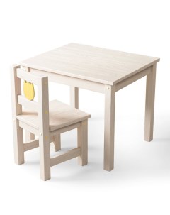 Комплект детской мебели стол со стульчиком дерево экстра ДС 323 223 ЖЕЛТЫЙ Мегакот