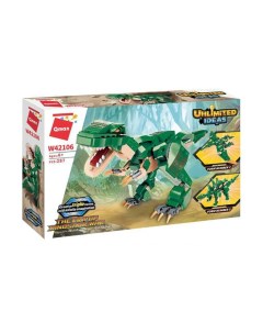 Детский конструктор Динозавр 287 деталей зеленый 651926 Наша игрушка