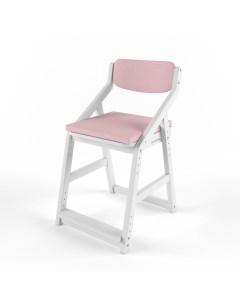 Детский растущий стул Робин Wood с подушками Белый Розовый 38 попугаев