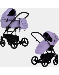 Детская коляска 2 в 1 Torino TEX 06 светло фиолетовый рама черная Bebetto