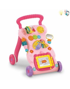 Каталка ходунки для малышей с игровой панелью розовый 802767 Наша игрушка