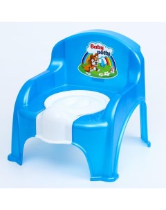Горшок стульчик с крышкой цвет синий Nobrand