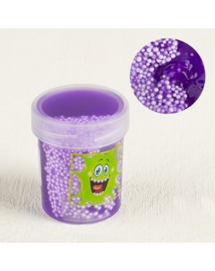 Слайм Плюх фиолетовый контейнер с шариками 40 г Nobrand
