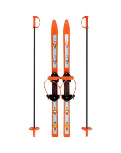 Лыжи детские Вираж спорт с палками крепление в сетке Цикл
