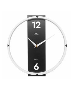 Часы настенные серия Интерьер плавный ход d 30 5 см черные Рубин