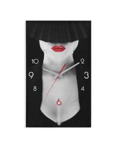 Часы картина настенные серия Интерьер Девушка плавный ход 57 х 35 см 1 АА Timebox
