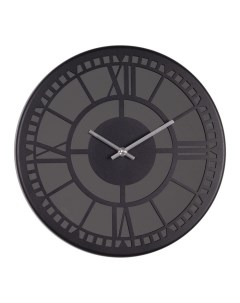 Часы настеные серия Лофт плавный ход d 32 см черные Рубин