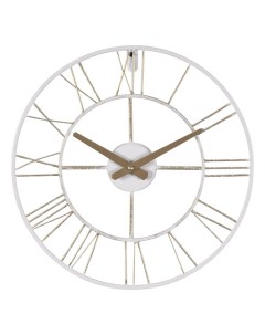 Часы настеные серия Лофт плавный ход d 40 см белые Рубин