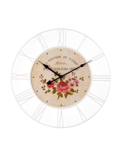 Часы настенные серия Интерьер Розы плавный ход d 45 см Troyka