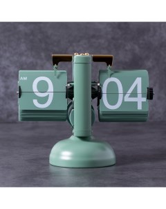 Часы Классические перекидные часы Flip clock Green 16х21х8 см зеленые Motionlamps