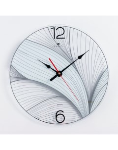 Часы настенные серия Интерьер Белый лотос дискретный ход d 39 см Рубин