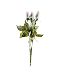 Цветок искусственный на ножке набор 3 шт Белые розы 45см 9180106 Gloria garden