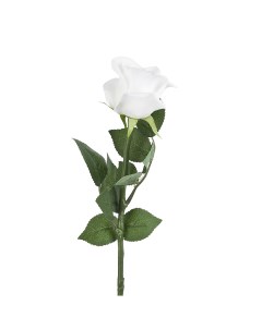 Цветок искусственный на ножке Роза белая 54 см 9180070 Gloria garden