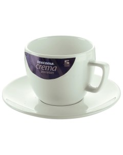 Чашка с блюдцем CREMA для капучино 200 мл 387124 Tescoma