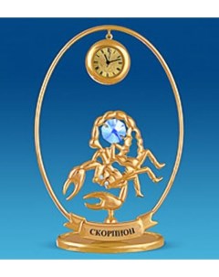 Фигурка с часами Знак Зодиака Скорпион Юнион 13 см Crystal temptations