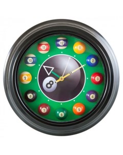 Часы настенные 12 шаров диаметр 30 см металл черный Nobrand
