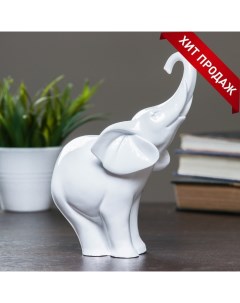 Фигура Слон белый 15х8х18см Хорошие сувениры