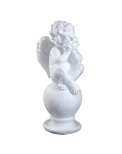 Фигура Ангел на шаре большой белый 26х27х64см Хорошие сувениры