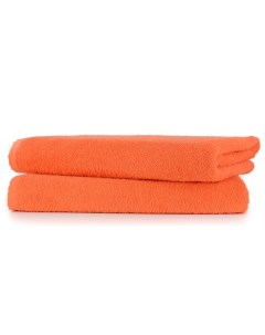 Набор полотенец махровых 2шт 70х130см банное оранжевый Dreamtex