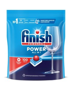 Таблетки для посудомоечной машины Power All in 1 4 шт по 100 таблеток Finish